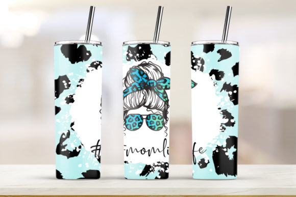 20oz Skinny Tumbler Mom Life Sublimation Graphics