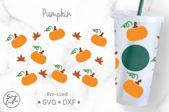 24oz Venti Cold Cup Pumpkin Graphics & Crafts
