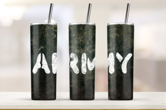 Army Tumbler, 20oz Skinny Tumbler: Graphics & Print Templates