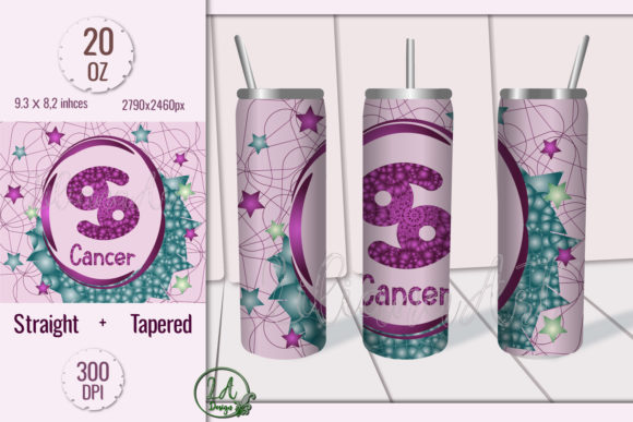 Cancer. Skinny Tumbler Wrap Design