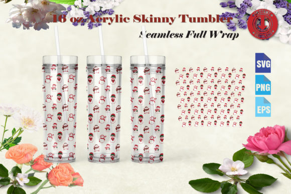 Christmas 16oz Acrylic Skinny Tumbler