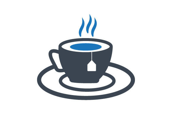 Cup with Tea Bag Icon Graphics