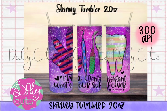Dental Tumbler 20oz PNG Skinny: Graphics for Print Templates