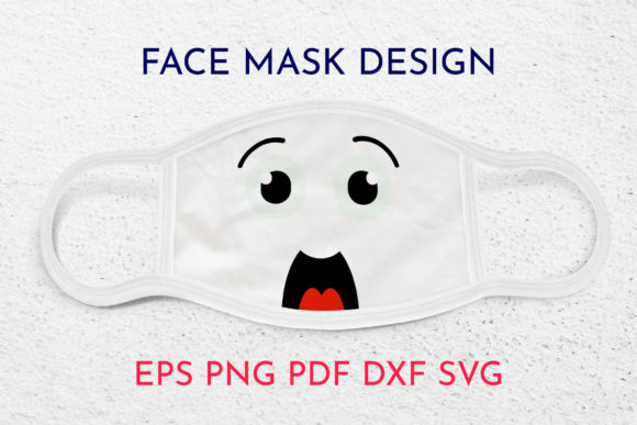 Face Mask Designs. Surprised Face. SVG