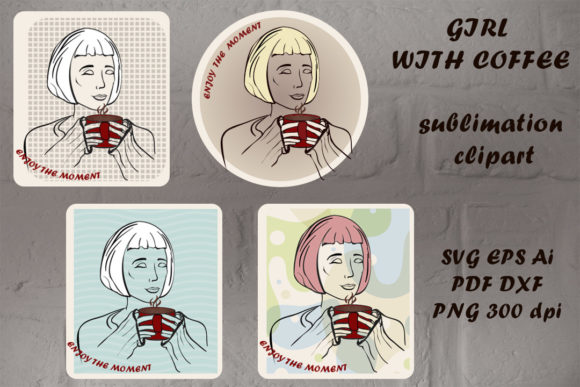 Girl with a Cup of Coffee: Graphics and Illustrations for Creative Design