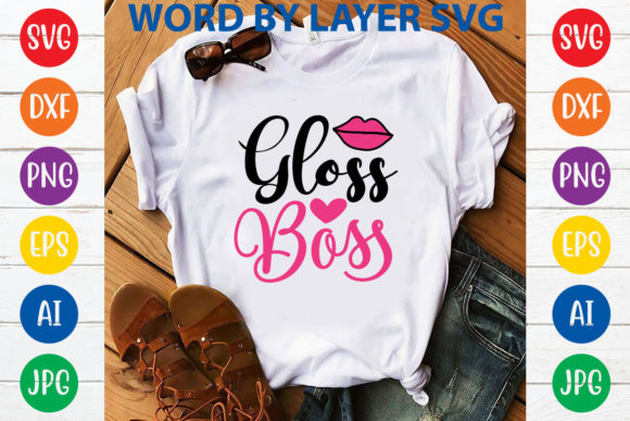 Gloss Boss Svg Design for Tumbler Wraps