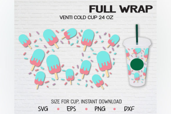 Ice Cream, Venti Cold Cup 24 Oz Graphics