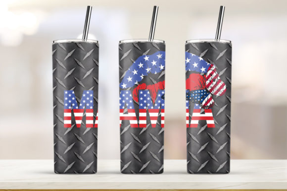 MAMA American Plate 20oz Skinny Tumbler Graphics