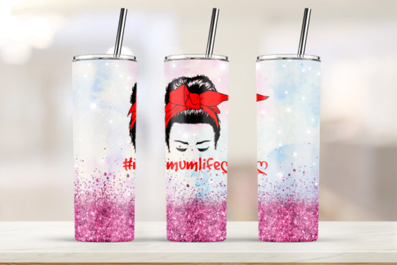 Mom Life 20oz Skinny Tumbler Sublimation Graphics