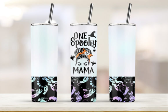 One Spooky Mama Halloween 20oz Tumbler: Graphics & Print Templates