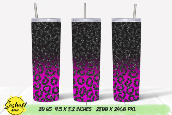 Pink Tumbler, Leopard Print, 20oz Skinny Graphics