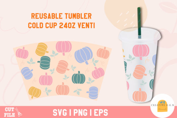 Seamless Full Wrap Autumn Pumpkin Svg for Crafts and Graphics
