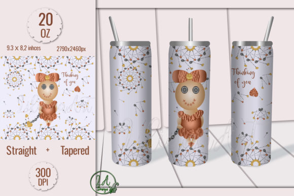 Skinny Tumbler – Voodoo Doll Girl-20: Graphics & Print Templates