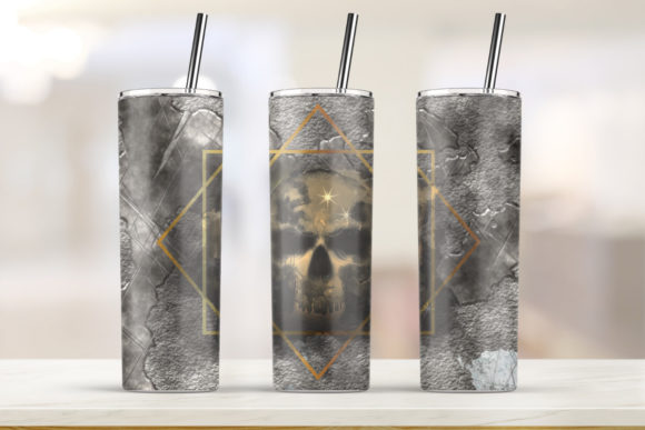 Skull Camouflage 20oz Skinny Tumbler: Graphics & Print Templates