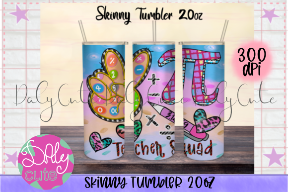 Teacher Math Tumbler 20oz, PI Day PNG Graphics