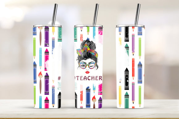 Teacher Nutrition 20oz Skinny Tumbler Graphics